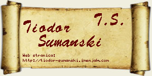 Tiodor Šumanski vizit kartica